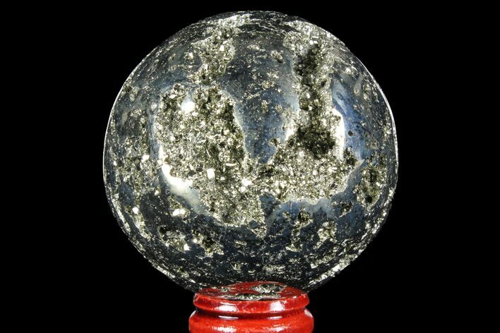 Polished Pyrite Sphere - Peru #97991